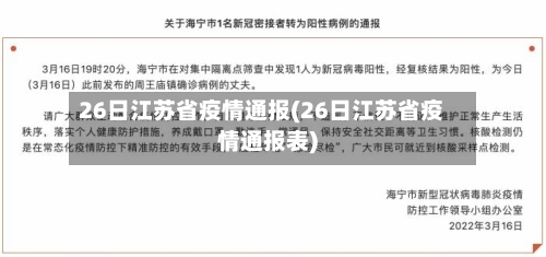 26日江苏省疫情通报(26日江苏省疫情通报表)-第1张图片