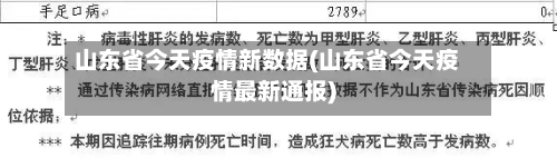 山东省今天疫情新数据(山东省今天疫情最新通报)-第3张图片