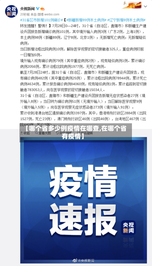 【哪个省多少例疫情在哪查,在哪个省有疫情】-第3张图片