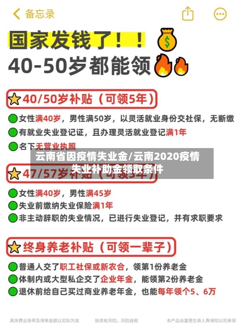 云南省因疫情失业金/云南2020疫情失业补助金领取条件-第1张图片