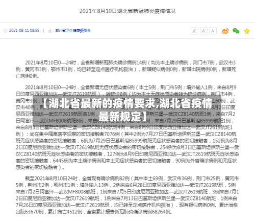 【湖北省最新的疫情要求,湖北省疫情最新规定】-第2张图片