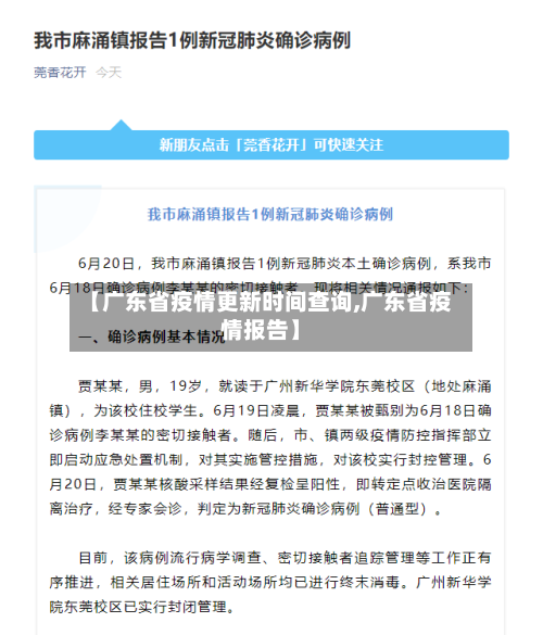 【广东省疫情更新时间查询,广东省疫情报告】-第1张图片