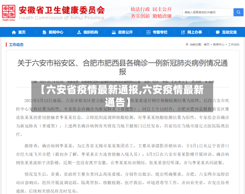 【六安省疫情最新通报,六安疫情最新通告】-第2张图片