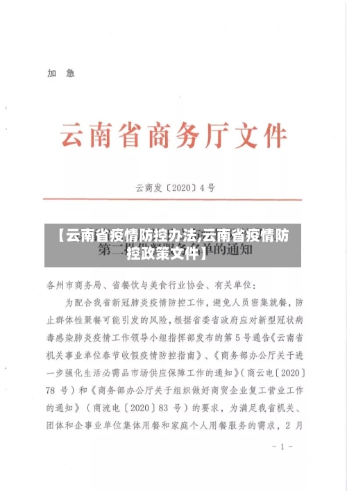 【云南省疫情防控办法,云南省疫情防控政策文件】-第1张图片