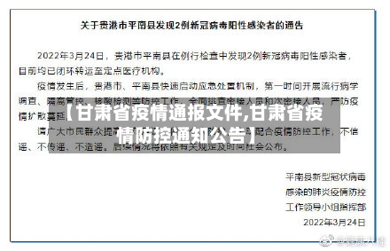 【甘肃省疫情通报文件,甘肃省疫情防控通知公告】-第1张图片