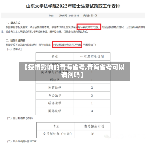 【疫情影响的青海省考,青海省考可以调剂吗】-第2张图片