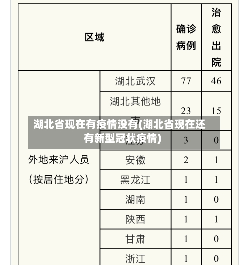 湖北省现在有疫情没有(湖北省现在还有新型冠状疫情)-第1张图片