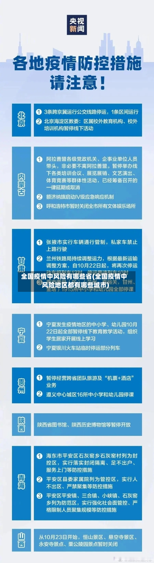 全国疫情中风险有哪些省(全国疫情中风险地区都有哪些城市)-第1张图片