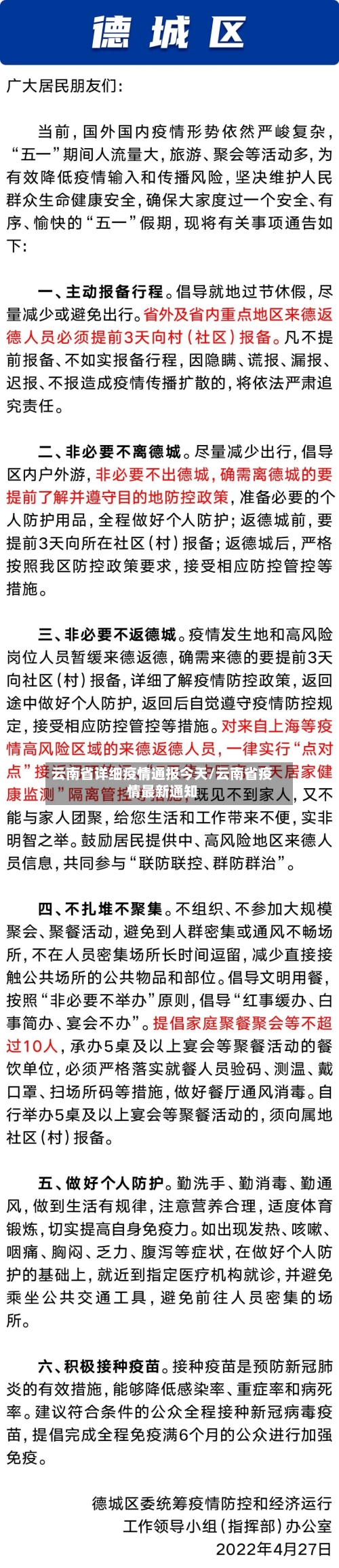 云南省详细疫情通报今天/云南省疫情最新通知-第1张图片