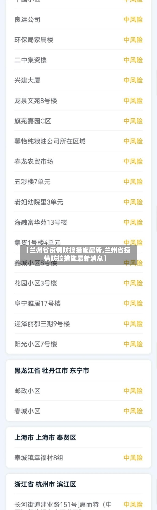 【兰州省疫情防控措施最新,兰州省疫情防控措施最新消息】-第2张图片
