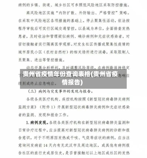 贵州省疫情年份查询表格(贵州省疫情报告)-第1张图片