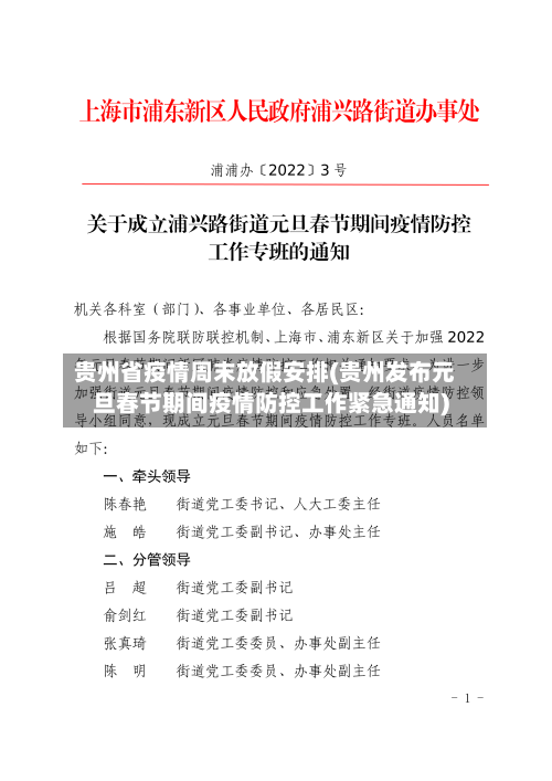 贵州省疫情周末放假安排(贵州发布元旦春节期间疫情防控工作紧急通知)-第3张图片