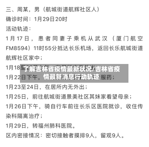 了解吉林省疫情最新状况/吉林省疫情最新消息行动轨迹-第3张图片