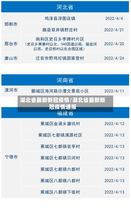 湖北省最新新冠疫情/湖北省最新新冠疫情通报-第3张图片