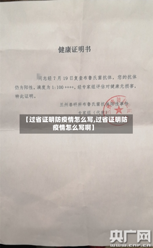 【过省证明防疫情怎么写,过省证明防疫情怎么写啊】-第2张图片