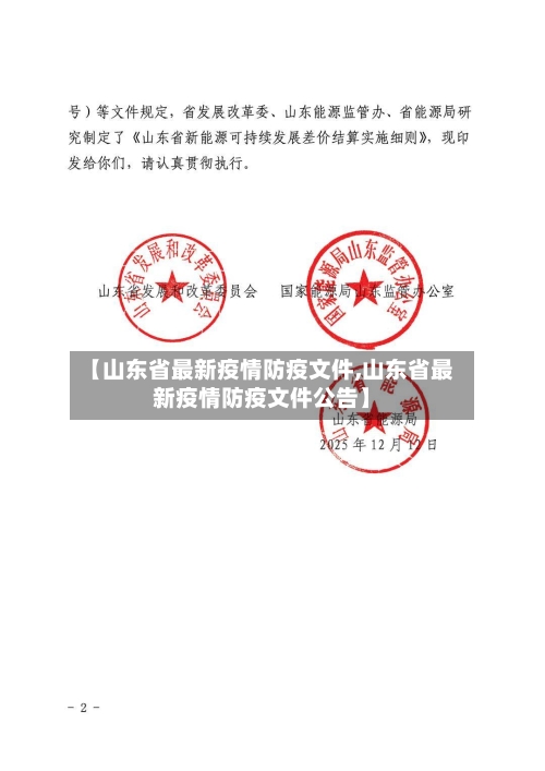 【山东省最新疫情防疫文件,山东省最新疫情防疫文件公告】-第1张图片