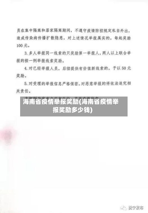 海南省疫情举报奖励(海南省疫情举报奖励多少钱)-第2张图片