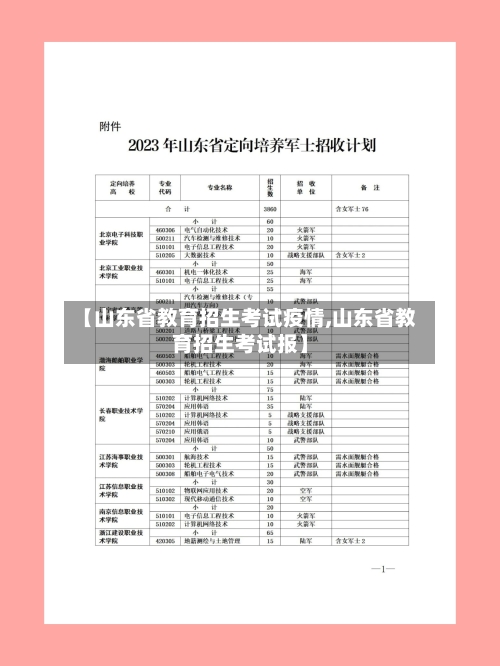 【山东省教育招生考试疫情,山东省教育招生考试报】-第1张图片