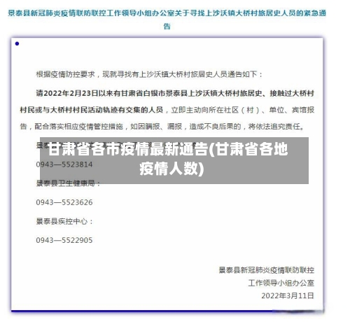 甘肃省各市疫情最新通告(甘肃省各地疫情人数)-第2张图片