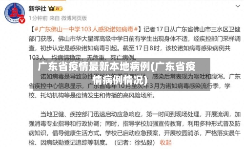 广东省疫情最新本地病例(广东省疫情病例情况)-第1张图片