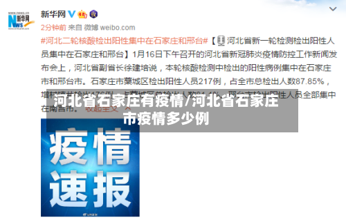 河北省石家庄有疫情/河北省石家庄市疫情多少例-第1张图片