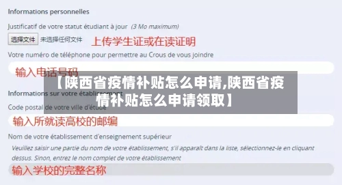 【陕西省疫情补贴怎么申请,陕西省疫情补贴怎么申请领取】-第1张图片