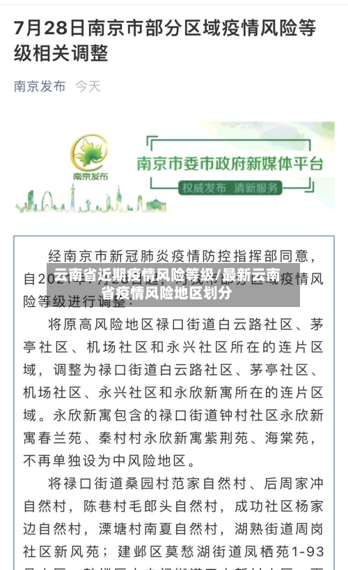云南省近期疫情风险等级/最新云南省疫情风险地区划分-第1张图片