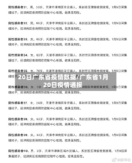 20日广东省疫情数据/广东省1月20日疫情通报-第3张图片