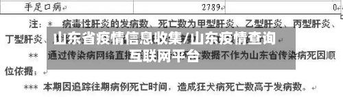 山东省疫情信息收集/山东疫情查询互联网平台-第2张图片