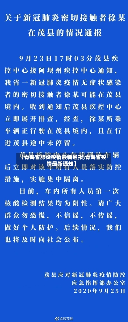 【青海省肺炎疫情最新通报,青海省疫情最新通知】-第2张图片