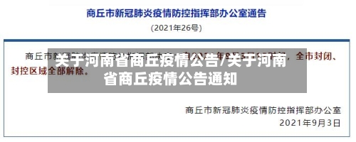 关于河南省商丘疫情公告/关于河南省商丘疫情公告通知-第2张图片