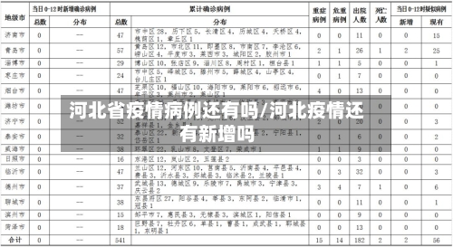 河北省疫情病例还有吗/河北疫情还有新增吗-第3张图片