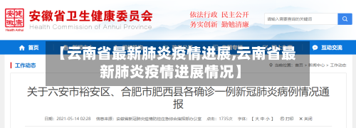 【云南省最新肺炎疫情进展,云南省最新肺炎疫情进展情况】-第1张图片