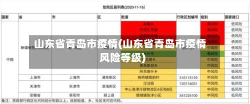 山东省青岛市疫情(山东省青岛市疫情风险等级)-第1张图片
