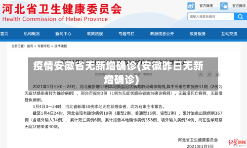 疫情安徽省无新增确诊(安徽昨日无新增确诊)-第1张图片