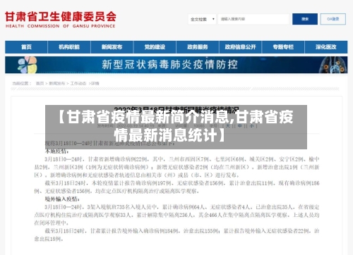 【甘肃省疫情最新简介消息,甘肃省疫情最新消息统计】-第1张图片