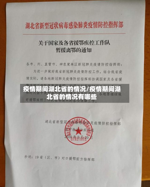 疫情期间湖北省的情况/疫情期间湖北省的情况有哪些-第1张图片