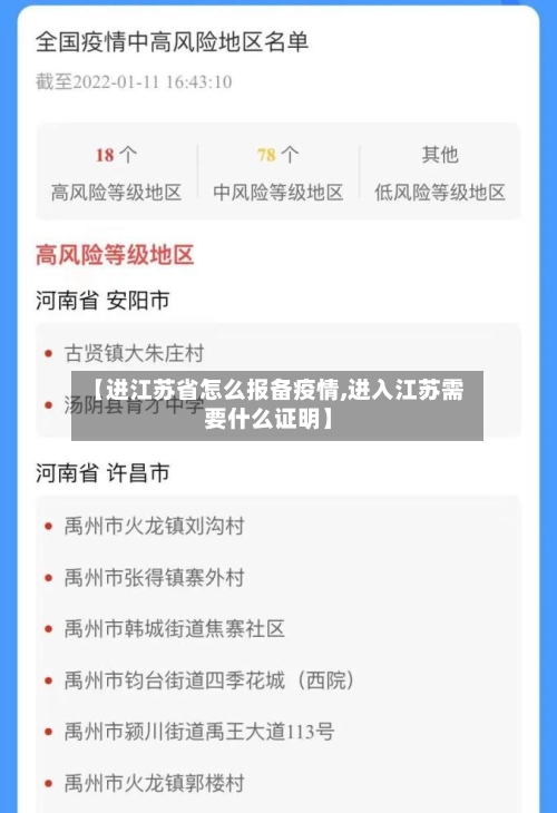 【进江苏省怎么报备疫情,进入江苏需要什么证明】-第1张图片