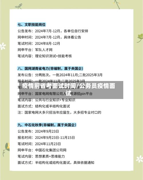 疫情前省考面试时间/公务员疫情面试-第2张图片