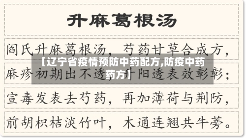 【辽宁省疫情预防中药配方,防疫中药药方】-第1张图片