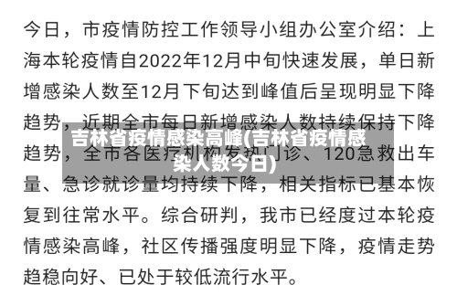 吉林省疫情感染高峰(吉林省疫情感染人数今日)-第1张图片