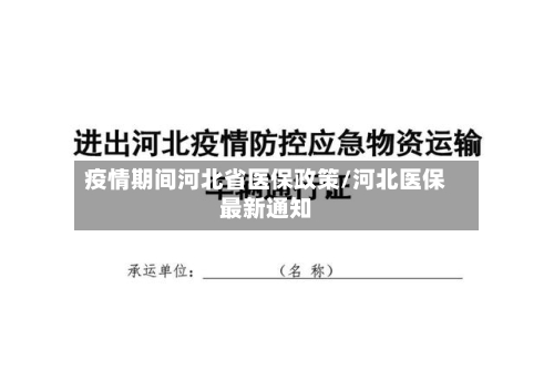 疫情期间河北省医保政策/河北医保最新通知-第1张图片