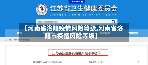 【河南省洛阳疫情风险等级,河南省洛阳市疫情风险等级】-第1张图片