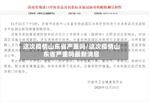 这次疫情山东省严重吗/这次疫情山东省严重吗最新消息-第2张图片