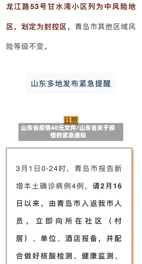 山东省疫情40元文件/山东省关于疫情的紧急通知-第1张图片