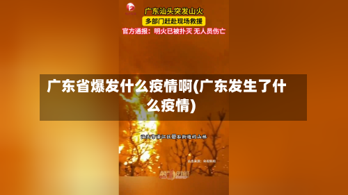 广东省爆发什么疫情啊(广东发生了什么疫情)-第1张图片