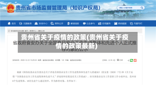 贵州省关于疫情的政策(贵州省关于疫情的政策最新)-第2张图片