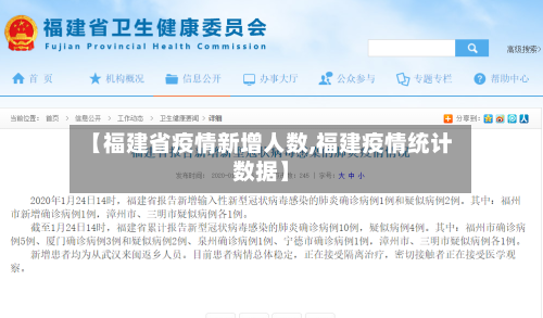 【福建省疫情新增人数,福建疫情统计数据】-第3张图片