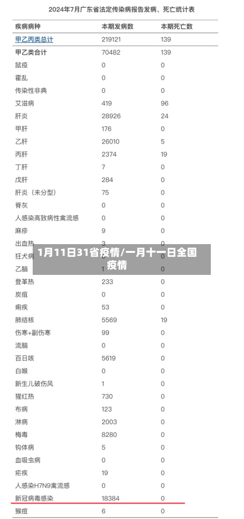 1月11日31省疫情/一月十一日全国疫情-第2张图片