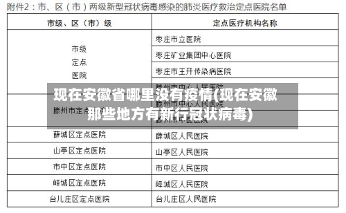 现在安徽省哪里没有疫情(现在安徽那些地方有新行冠状病毒)-第3张图片